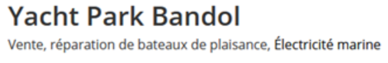 Yacht bandol